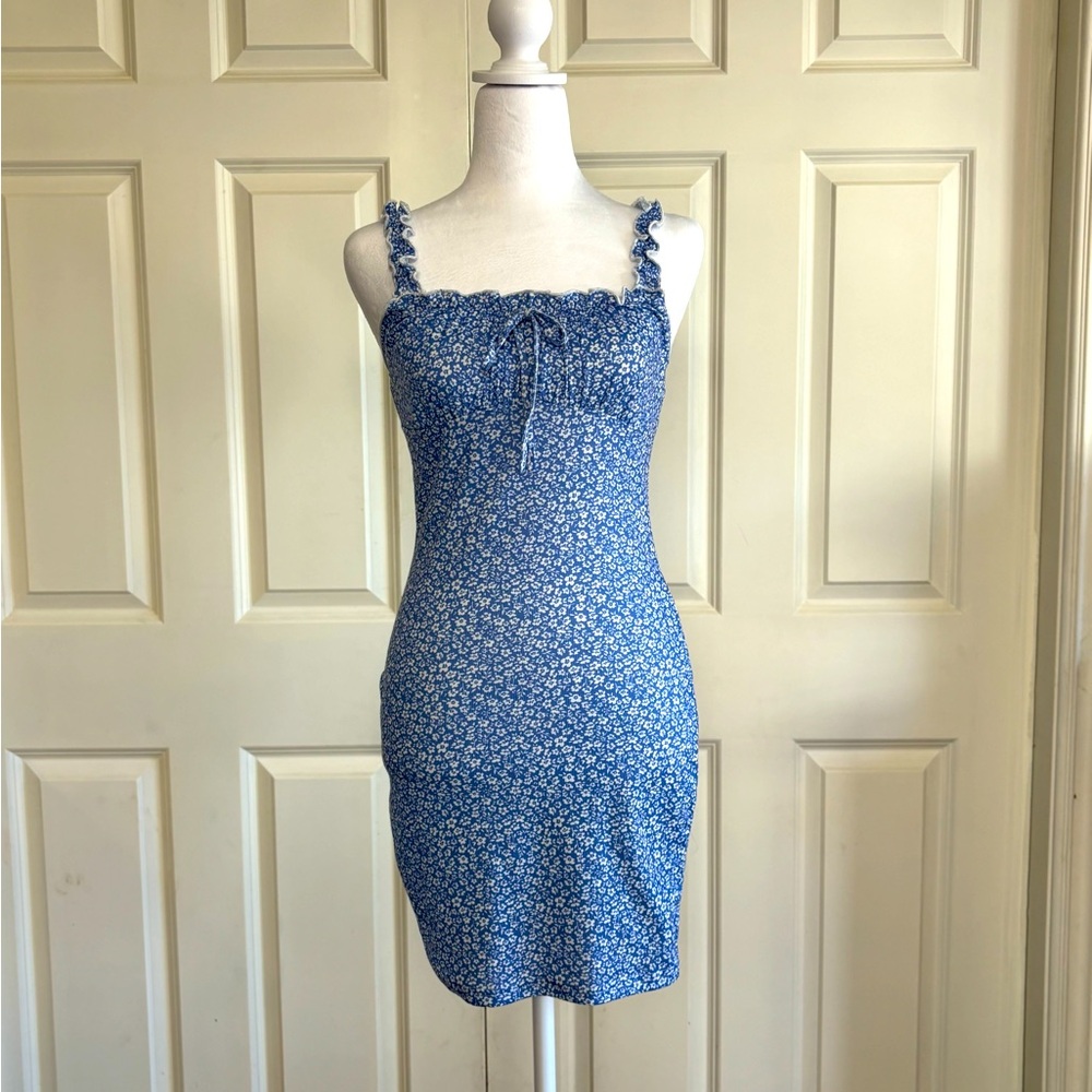 Corset dress mini blue small